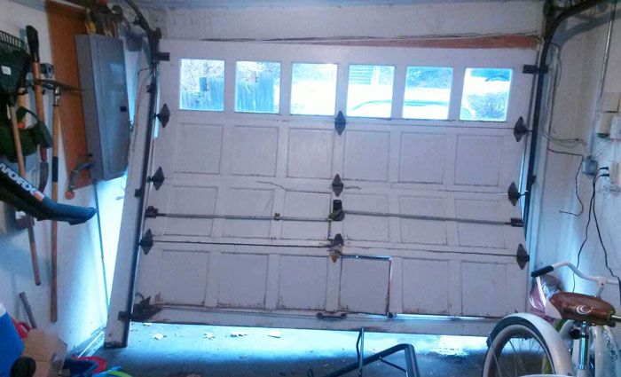 Broken garage door Jersey City
